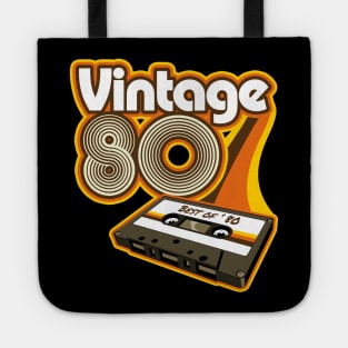 Vintage 1980 Retro Cassette Tape 40th Birthday Tote