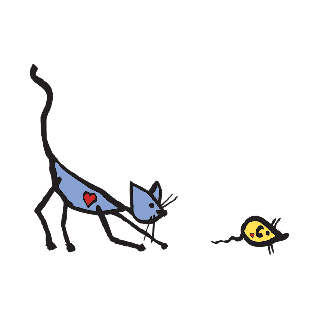 Cat chasing Mouse by Funfil
