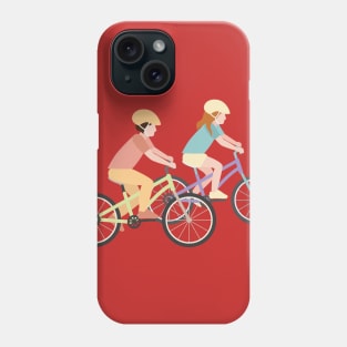 Kids riding bicycles Phone Case