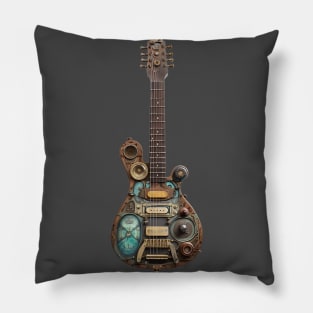 Steampunk Electric Guitar Pillow