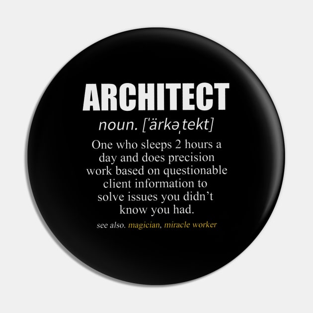 architect Pin by tuneitoutstudio