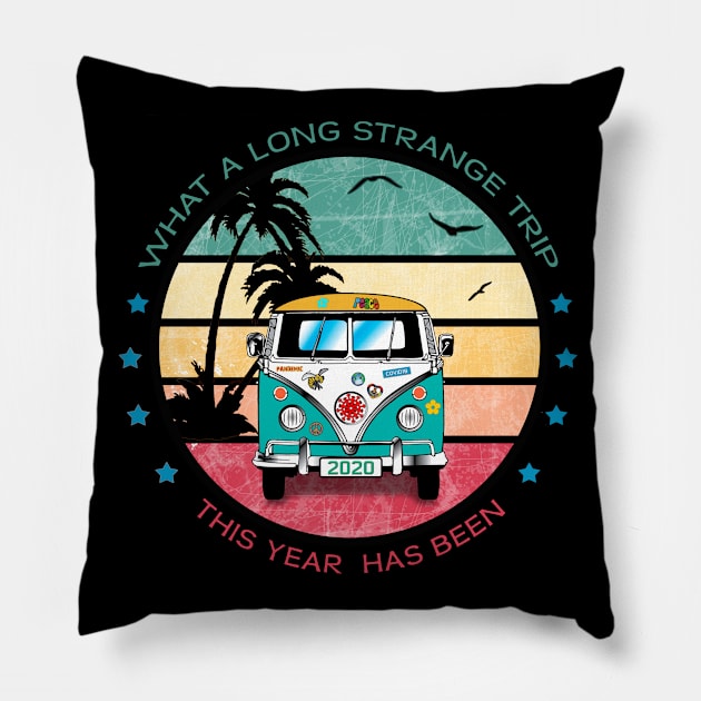 What a Long Strange Trip Pillow by marengo