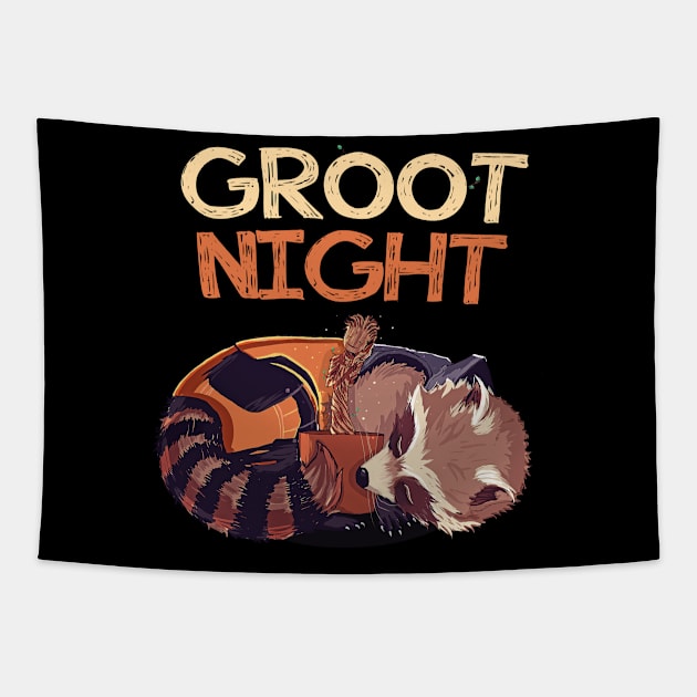 Groot Night - Ver Black Tapestry by Susto