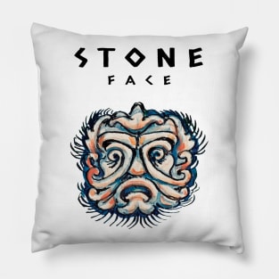 Stone Head Retro Sculpture Face Pillow