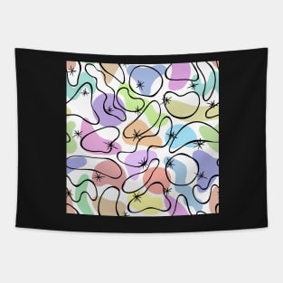 Midcentury Mod Retro Blob Seamless Repeat Tapestry