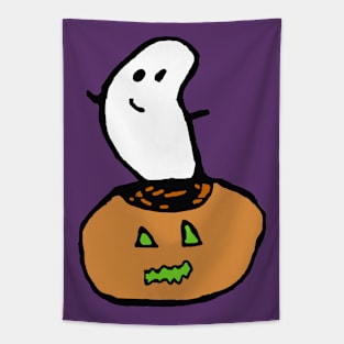 Haunted pumpkin Tapestry