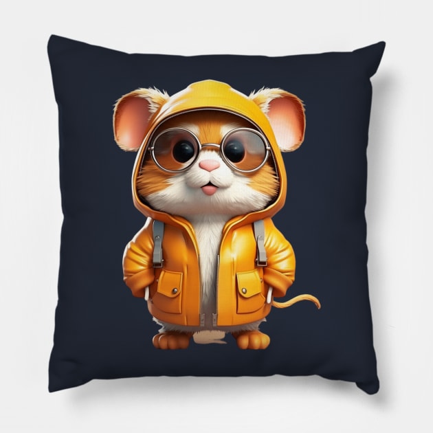 rapper hamster Pillow by hnueng111