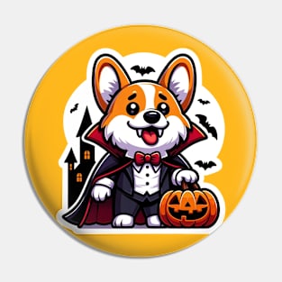 Vampire corgi Pin