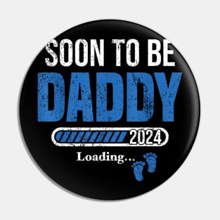 Soon To Be  2024 Est 2024 Father's Day First Time Dad Pin