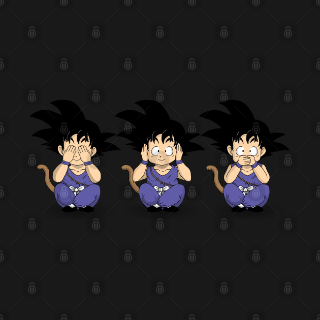 Disover Three Saiyan Monkeys - Dragon Ball Z - T-Shirt