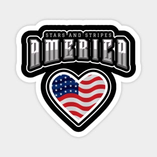 FOURTH Of July Stars And Stripes Magnet