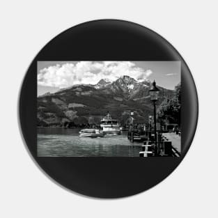 Zell am See in Black and White Pin