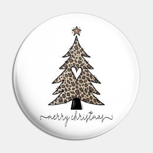 Cheetah Christmas Tree Pin