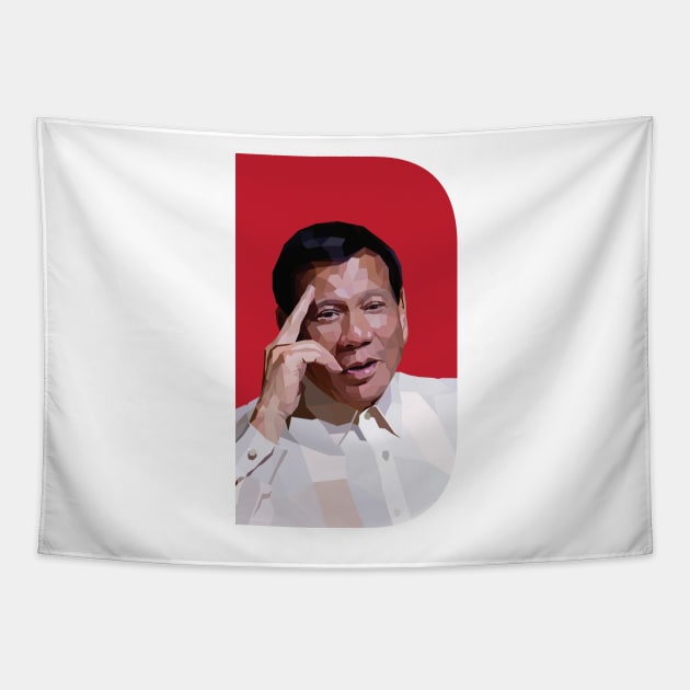 DU30 Poly Solid D Tapestry by teeleoshirts