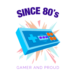 Since 90s Gamer and Proud - Gamer gift - Retro Videogame T-Shirt