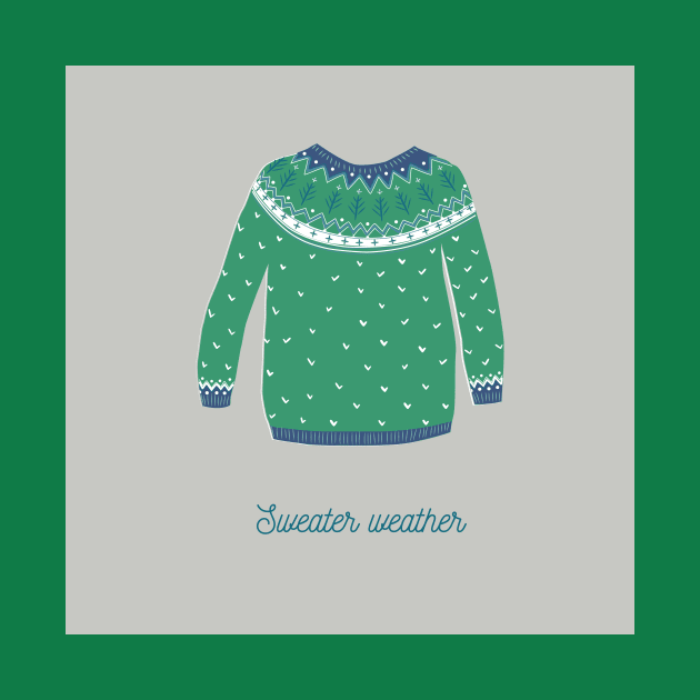 Woolen sweater with Norwegian ornament by DanielK