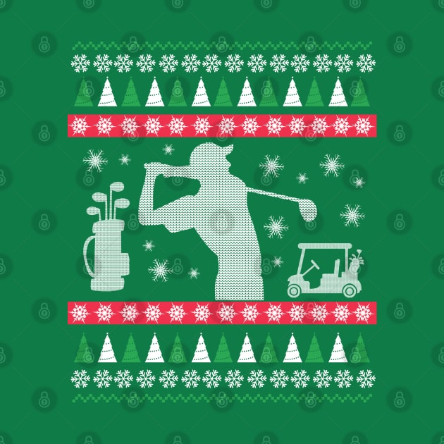 GOLF UGLY CHRISTMAS SWEATER by missalona