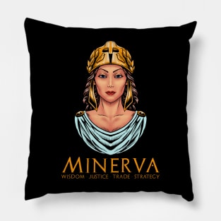 Minerva - Ancient Roman Goddess - Mythology Pillow