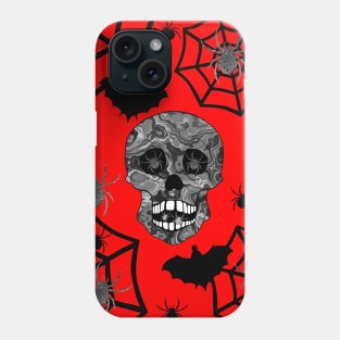 SKULL On Red Phone Case