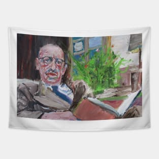 IGOR STRAVINSKY in his studio - oil portrait Tapestry