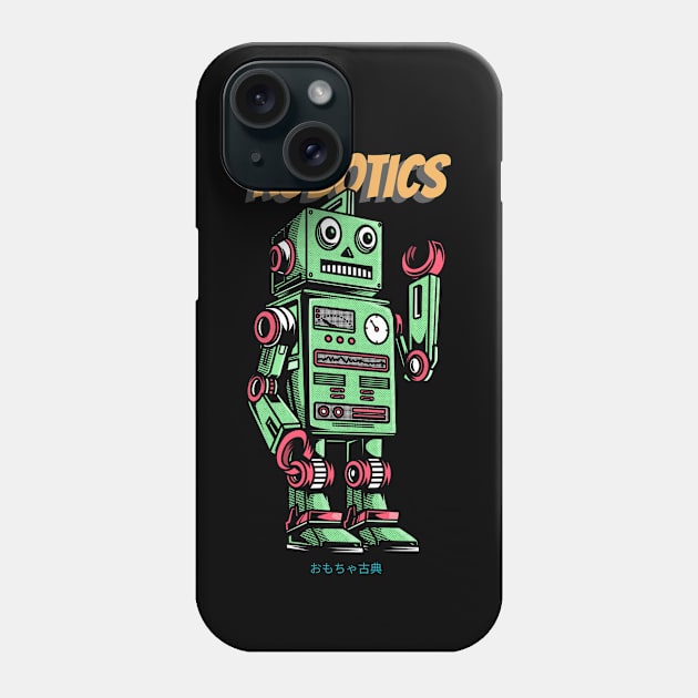 VINTAGE ROBOT Phone Case by Merchmatics