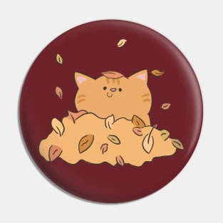 Autumn Papaya Cat Pin