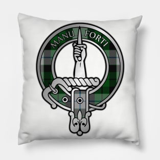 Clan MacKay Dress Tartan Crest Pillow