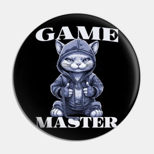 Funny Family Board Night  Game Host Cat Lover Pin