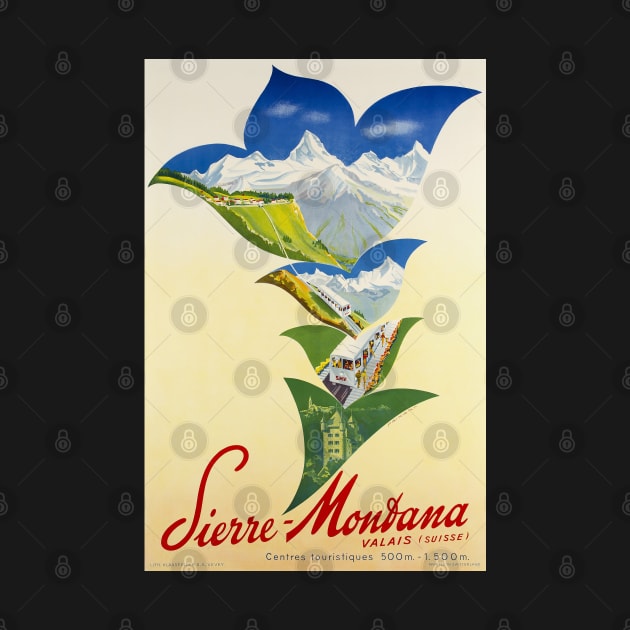 Sierre-Montana ,Valais ,Suisse,Ski Poster by BokeeLee