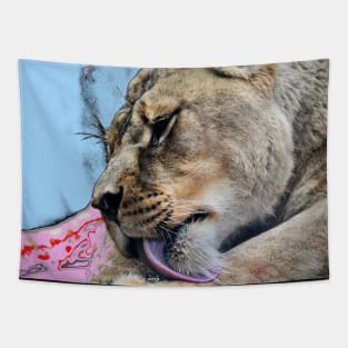 Lion / Swiss Artwork Photography Tapestry