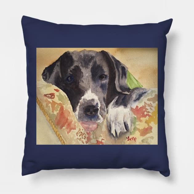 Abby watercolor Pillow by BakersDaughter