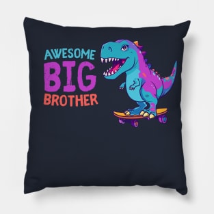 Awesome big brother skateboarding T-Rex Pillow
