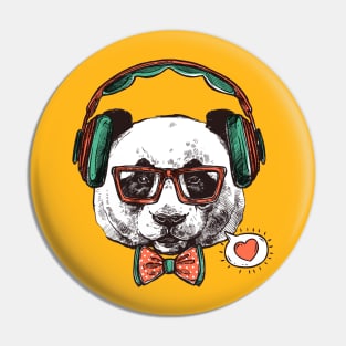 Hipster Panda Pin