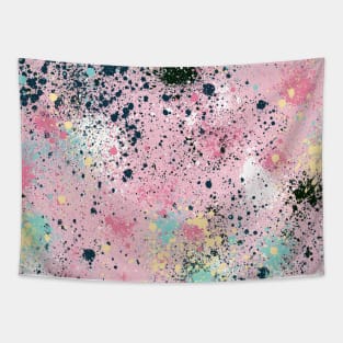 Pocket - INK SPLATTER DUST PINK PASTEL Tapestry