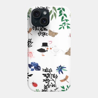 Nature& Birds Pattern Phone Case