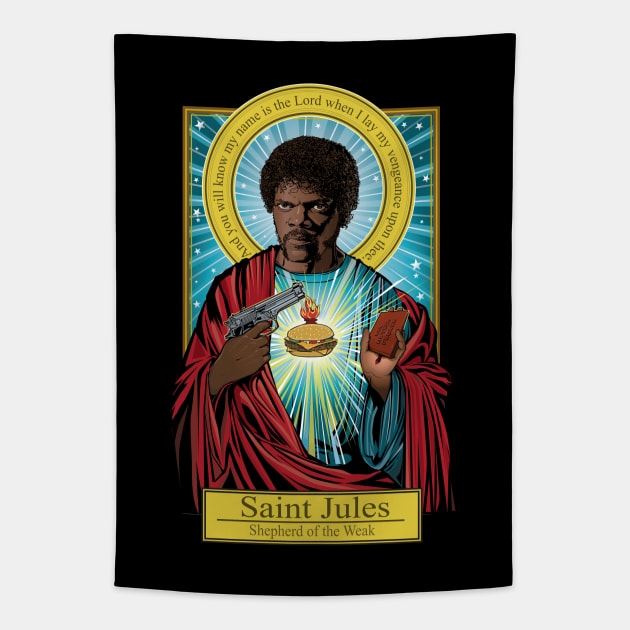 Pulp shop fiction tapestry
