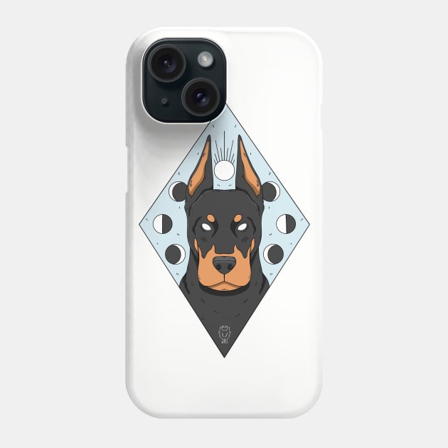 Doberman Phone Case by Blue Wolf