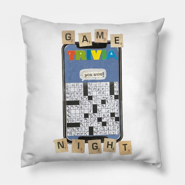 Game Night Pillow by Collage Garage Gifts