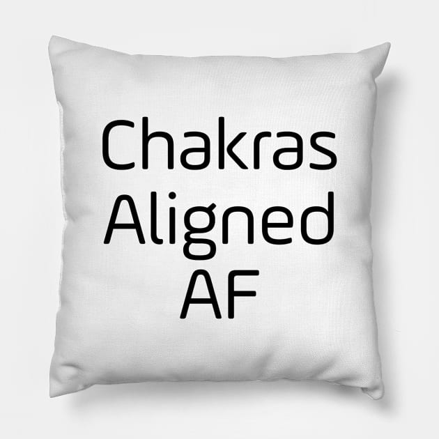 Chakras Aligned AF Pillow by Jitesh Kundra