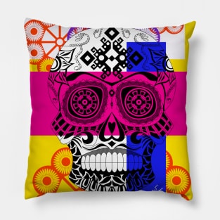 corona skull from the death ecopop Pillow