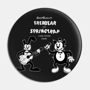 Pie Eyed Fredbear and Springtrap Pin