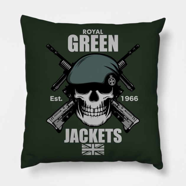 Royal Green Jackets Pillow by Firemission45