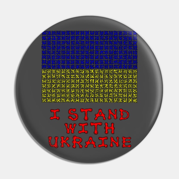 I stand with Ukraine Pin by NightserFineArts