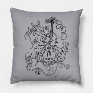 Tangled Up In Bluegrass (black) Pillow