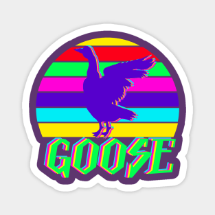 GOOSE 80s Neon Retro Vintage Sunset Magnet