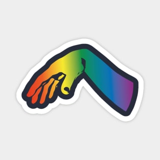 Gay Hand Rainbow Version Pride Magnet