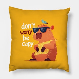 dont worry be capy Pillow