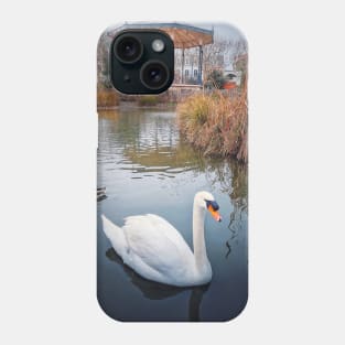 swan and wild ducks on water Phone Case