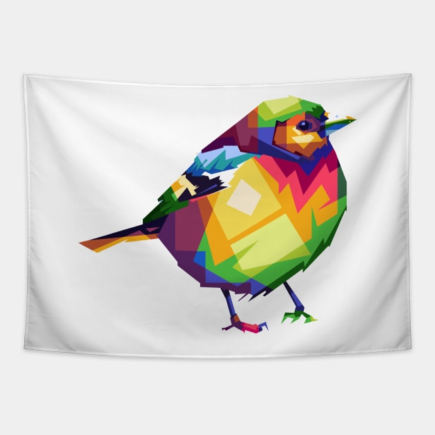 Bird of WPAP pop art Tapestry by Rizkydwi