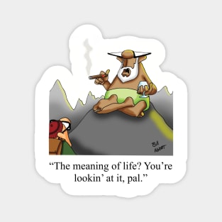 Funny Retirement Meaning of Life Cartoon Sherpa Humor Magnet